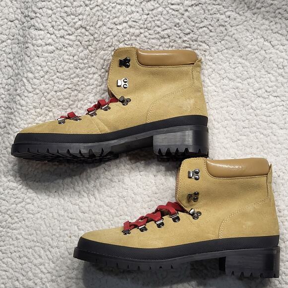 NEW AEROSOLES Cruz Lace-up Bootie In Camel Suede womens boots size 10.5 - Picture 3 of 8